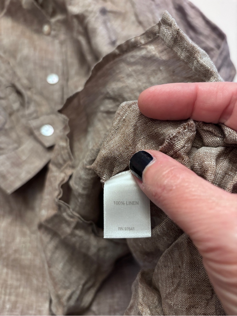 J Jill Button Down Size XL Slub Love Linen Lagenlook Oversized Essential Shirt - Picture 9 of 10